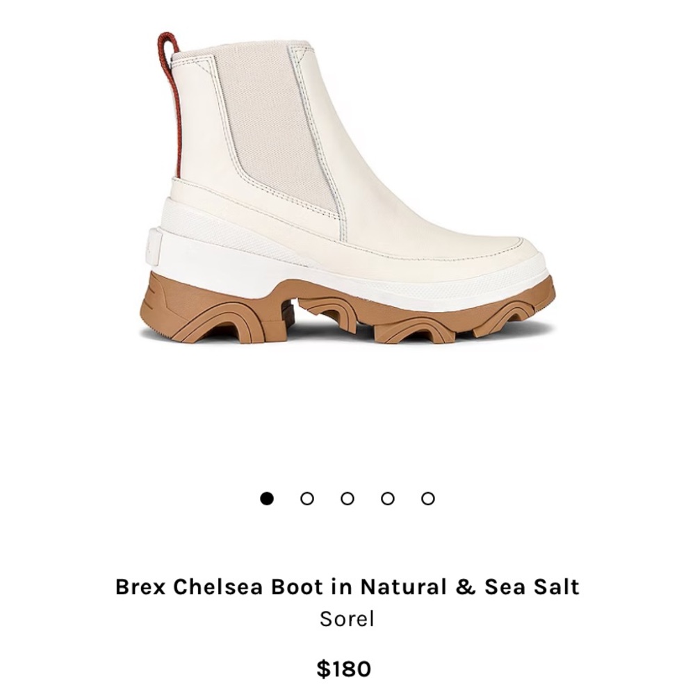 NWT Sorel Brex Chelsea Boots in Natural Sea Salt